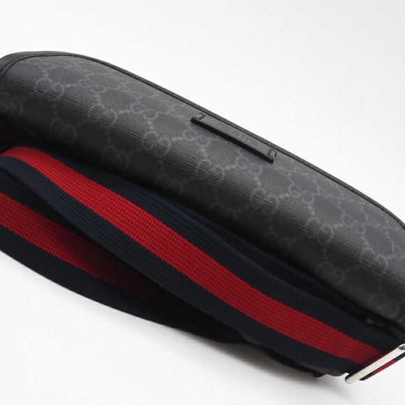 GUCCI GG Supreme PVC and Leather Body Bag 598113, available in black, gray, n... - Picture 5 of 11